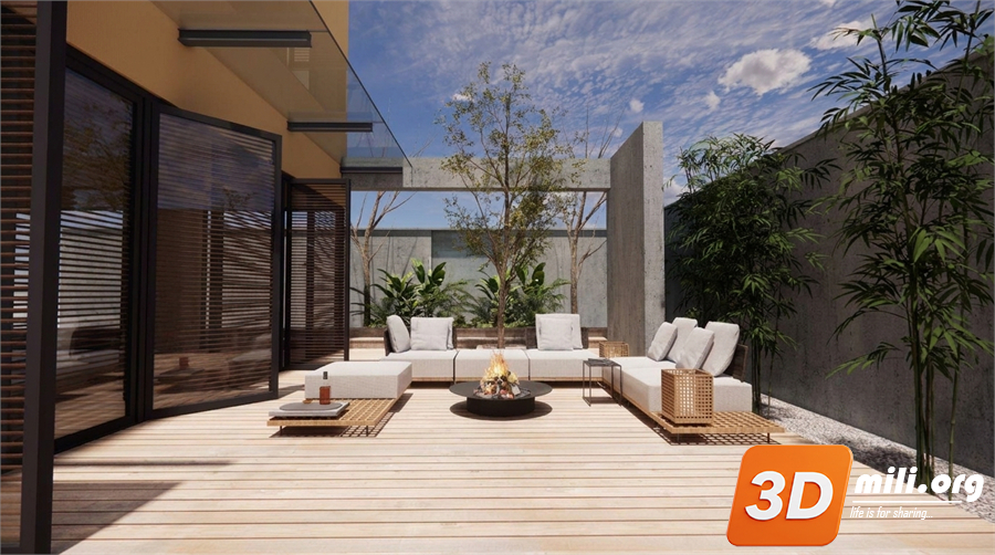 Outdoor Sofa Skp Files